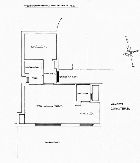 Strešný staromestský byt s terasou, na Panenskej ulici