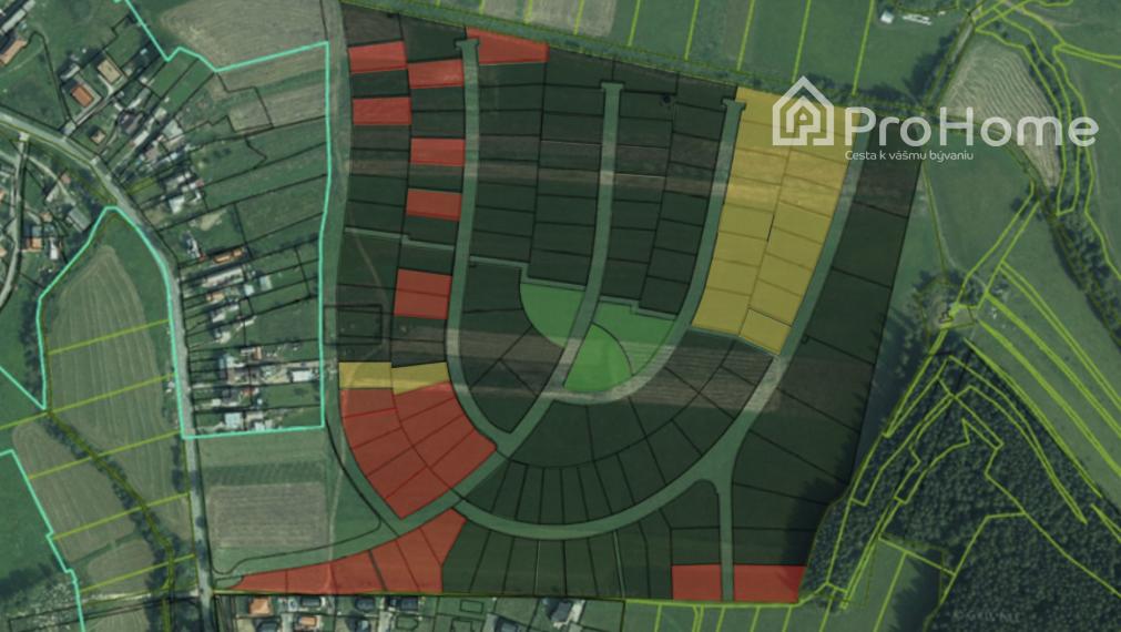Pozemky na výstavbu rodinného domu – Vlková