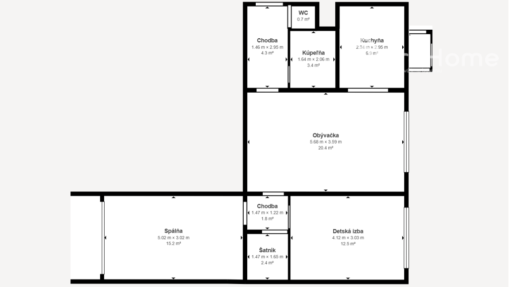 Veľkorysý 3-izbový byt (72 m²) priamo pri parku na Račku 🌳