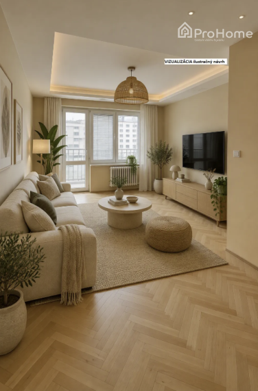 2-izbový byt | 52,2 m² | veľká loggia | Ružinov - Trávniky