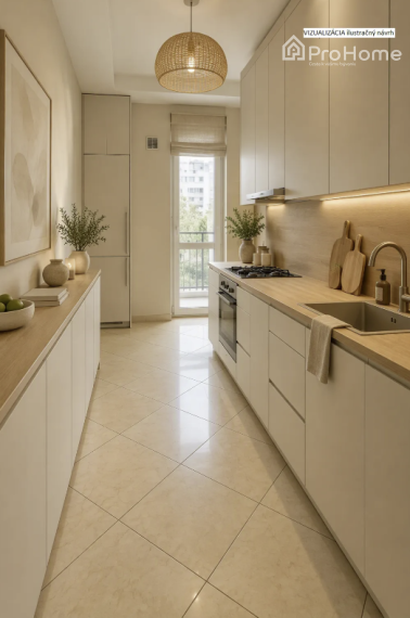 2-izbový byt | 52,2 m² | veľká loggia | Ružinov - Trávniky