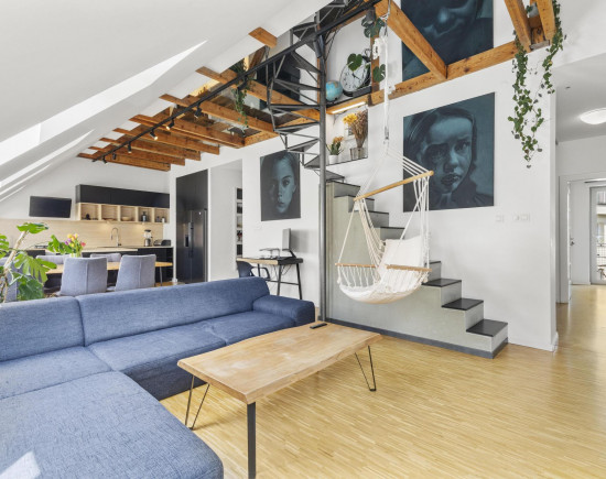 Unikátny 140 m² 4-izbový mezonet s terasou a výhľadom na downtown
